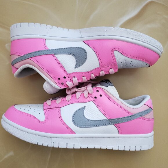 Nike Dunk Low Unlocked By You ID Custom Shoes Pink/White Men's 8.5 Women's 10 - Picture 6 of 11